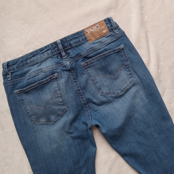 YASO NY GUC Stretch Denim Skinny Ankle Jeans JRS size 7 - Picture 2 of 10